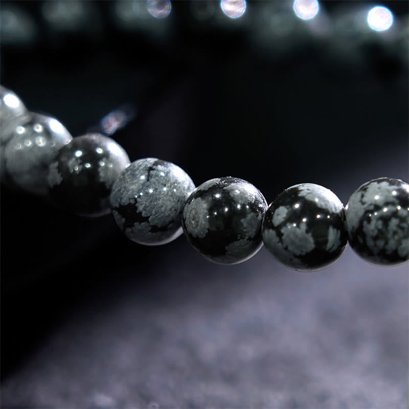 Wear FengShui Snowflake Obsidian Balance Bracelet