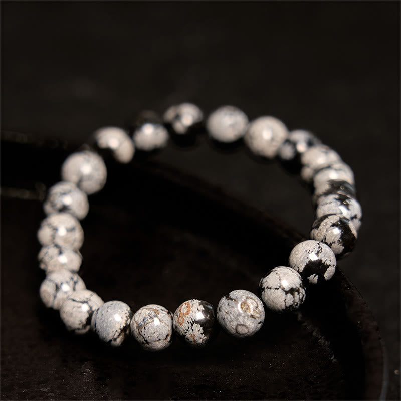 Wear FengShui Snowflake Obsidian Balance Bracelet