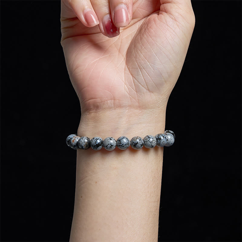 Wear FengShui Snowflake Obsidian Balance Bracelet