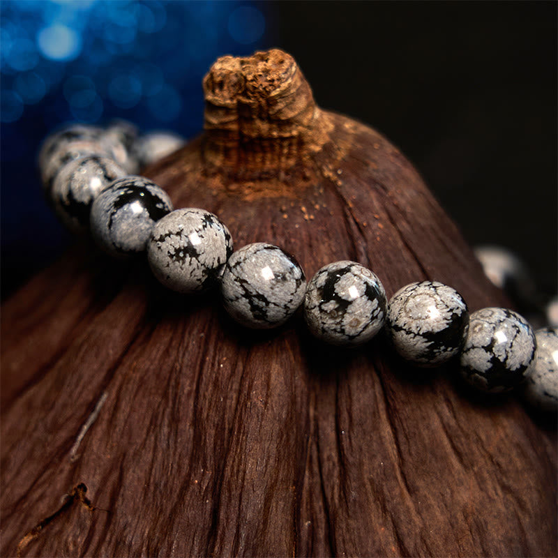 Wear FengShui Snowflake Obsidian Balance Bracelet