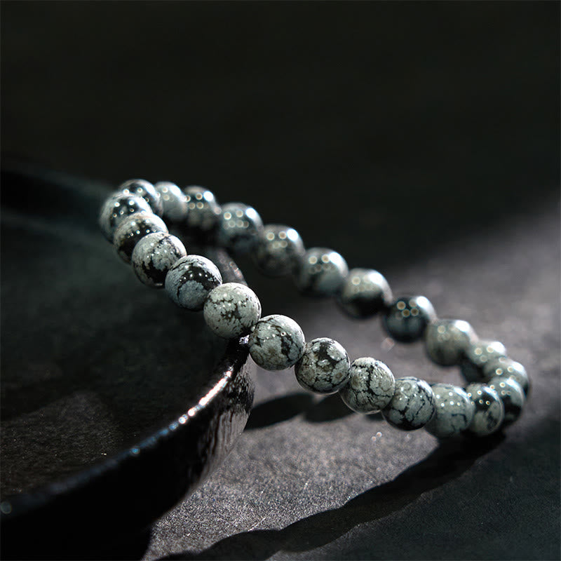 Wear FengShui Snowflake Obsidian Balance Bracelet