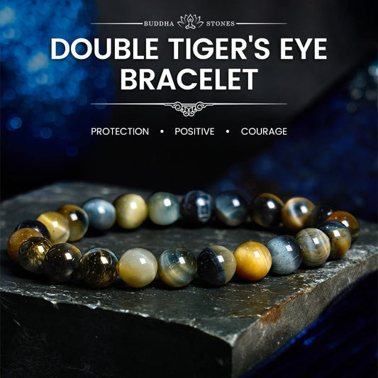 Wear FengShui Yellow Blue Tiger Eye Courage Bracelet