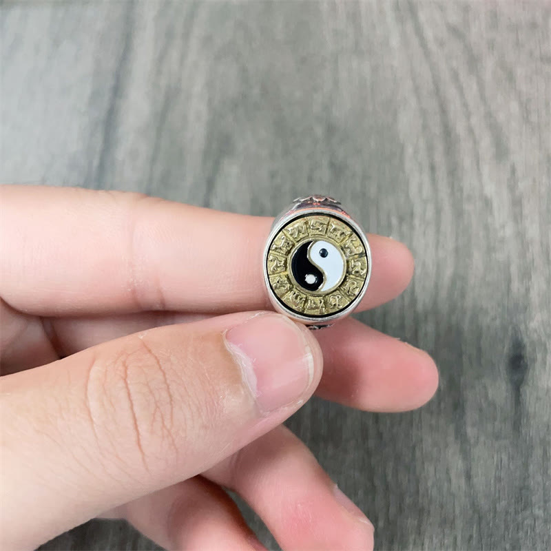Wear FengShui Yin Yang Chinese Zodiac Copper Wealth Adjustable Ring