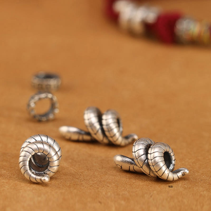 Wear FengShui Red String 925 Sterling Silver Year of the Snake Coin Ring Snake Luck Bracelet