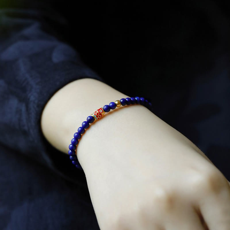 Wear FengShui Lazurite Koi Fish Positive Bracelet