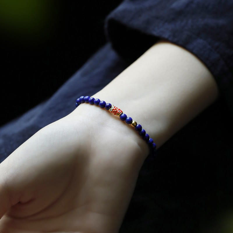 Wear FengShui Lazurite Koi Fish Positive Bracelet
