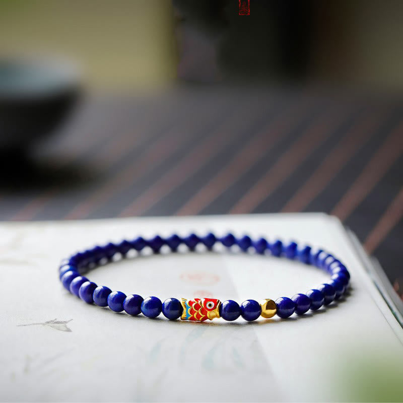 Wear FengShui Lazurite Koi Fish Positive Bracelet