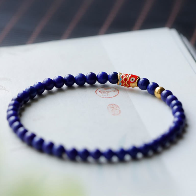 Wear FengShui Lazurite Koi Fish Positive Bracelet