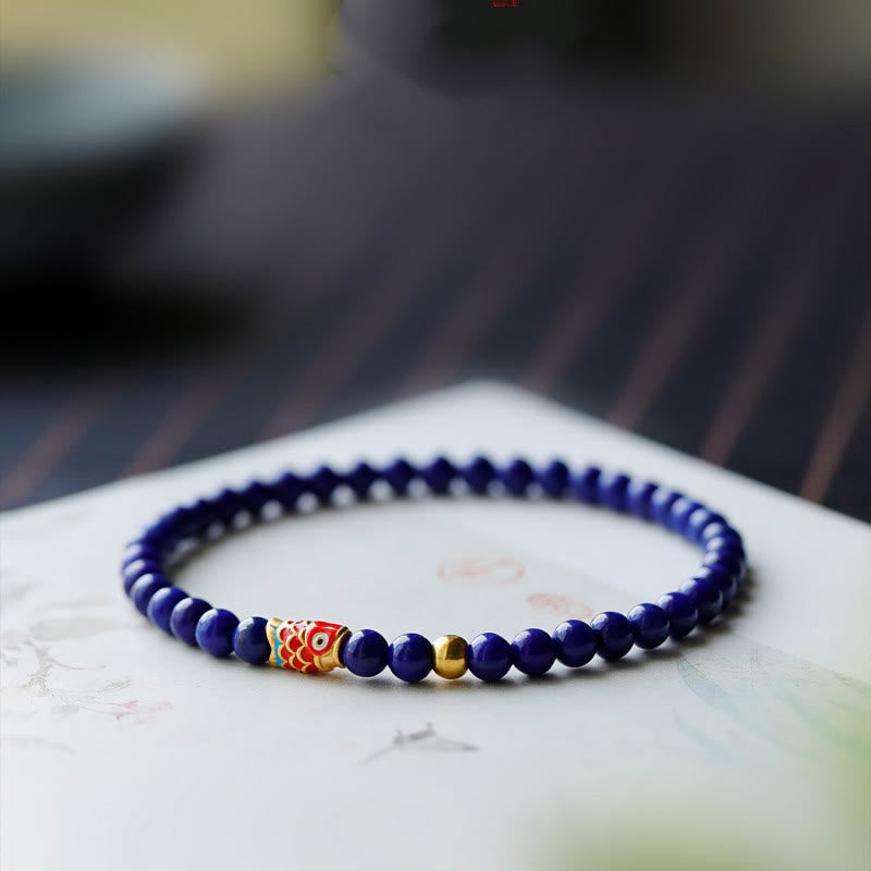Wear FengShui Lazurite Koi Fish Positive Bracelet