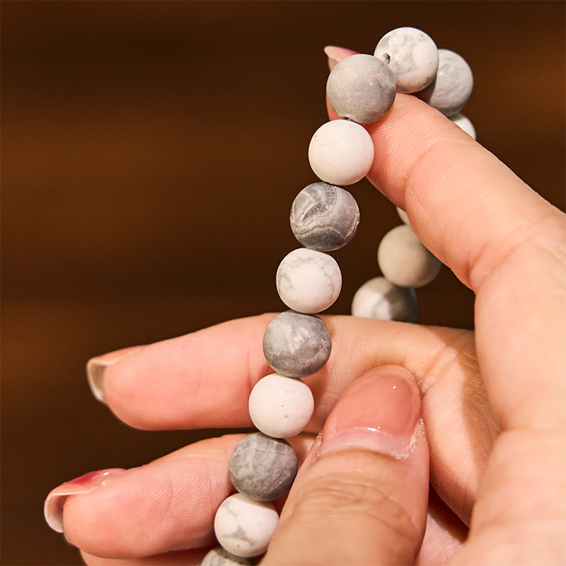 Wear FengShui Picasso Jasper White Turquoise Courage Bracelet