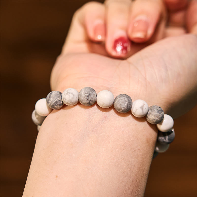 Wear FengShui Picasso Jasper White Turquoise Courage Bracelet
