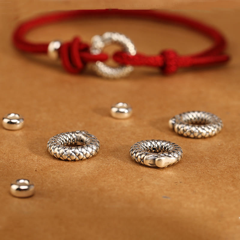 Wear FengShui 999 Sterling Silver Year Of The Dragon Peace Buckle Luck Bracelet