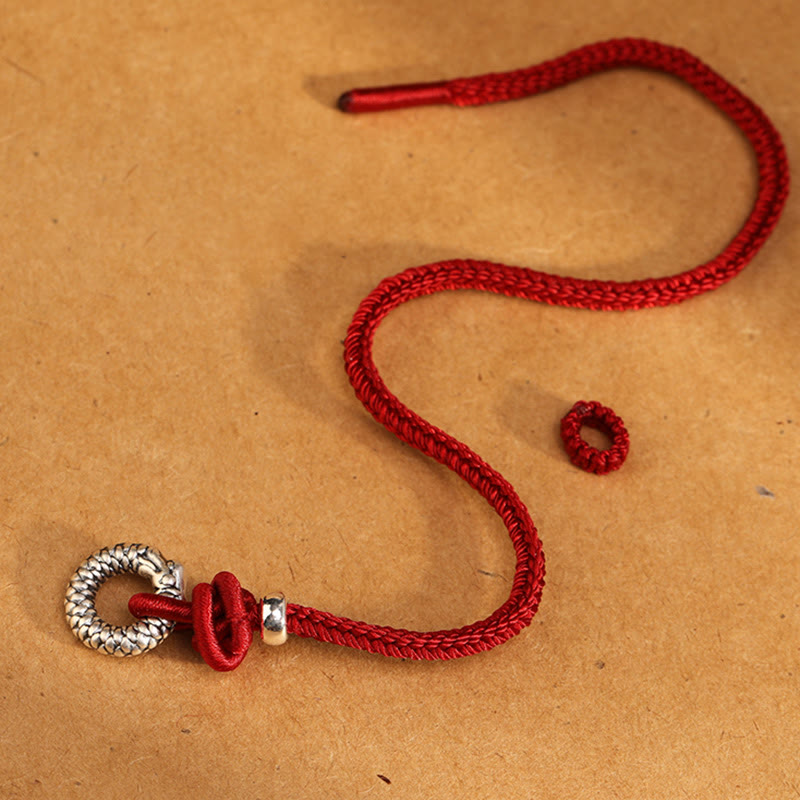 Wear FengShui 999 Sterling Silver Year Of The Dragon Peace Buckle Luck Bracelet