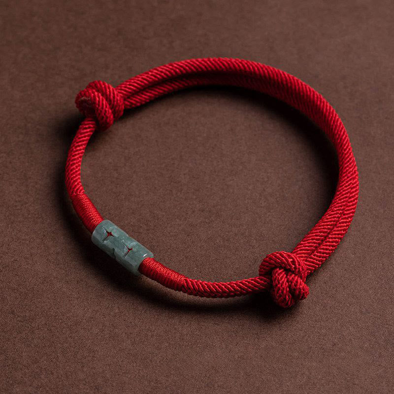 Wear FengShui Luck Jade String Rope Bracelet