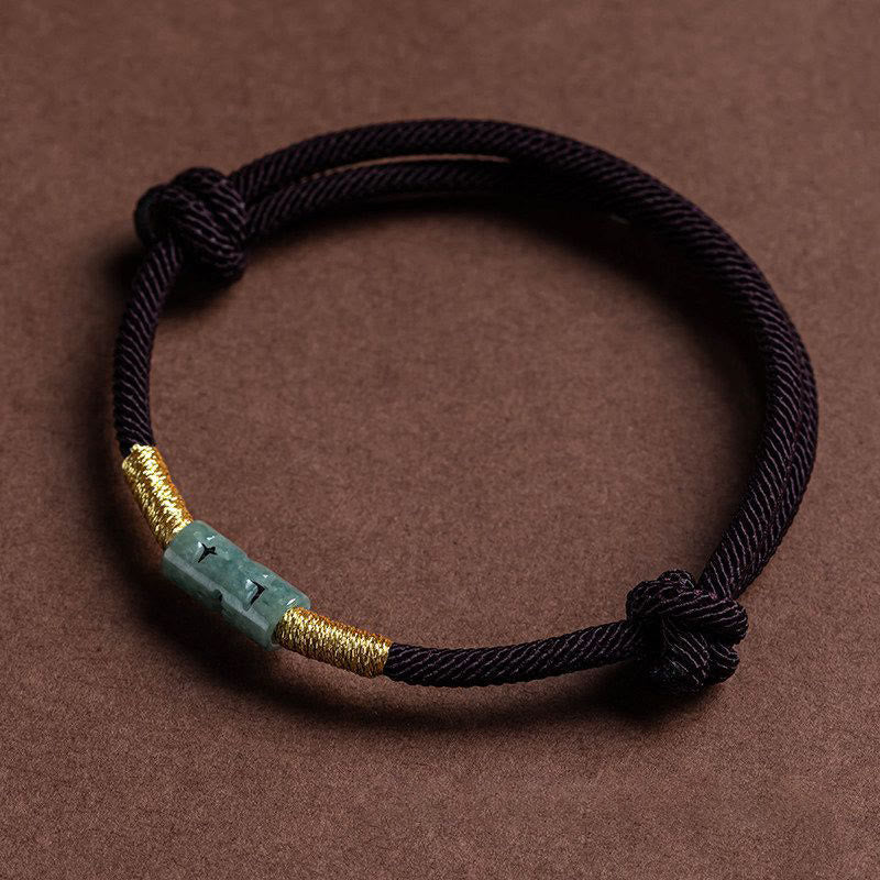 Wear FengShui Luck Jade String Rope Bracelet