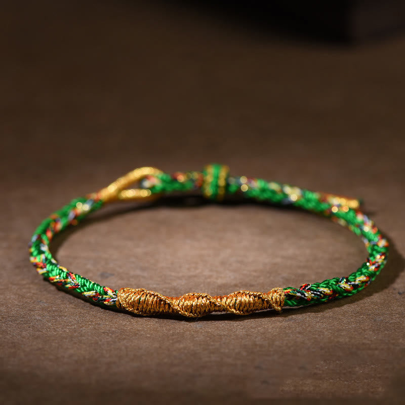 Wear FengShui Handmade Chinese Zodiac Natal Buddha Luck Strength Braided Rope Bracelet