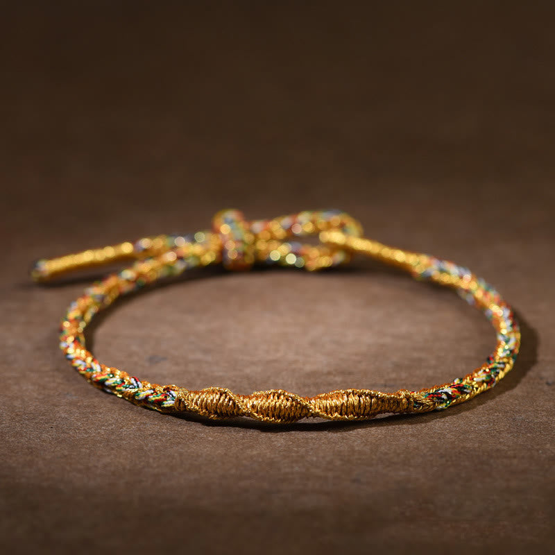 Wear FengShui Handmade Chinese Zodiac Natal Buddha Luck Strength Braided Rope Bracelet