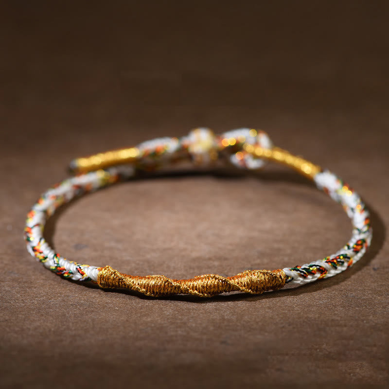 Wear FengShui Handmade Chinese Zodiac Natal Buddha Luck Strength Braided Rope Bracelet