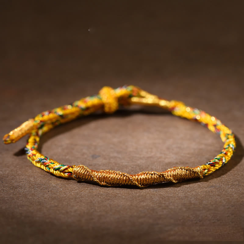 Wear FengShui Handmade Chinese Zodiac Natal Buddha Luck Strength Braided Rope Bracelet
