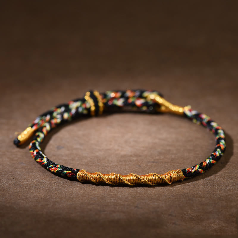 Wear FengShui Handmade Chinese Zodiac Natal Buddha Luck Strength Braided Rope Bracelet