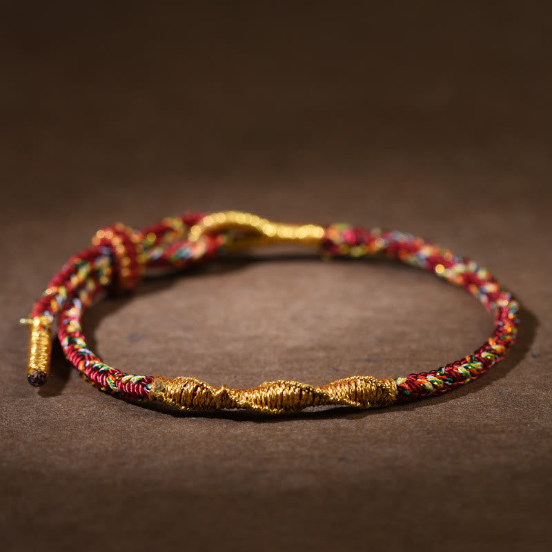 Wear FengShui Handmade Chinese Zodiac Natal Buddha Luck Strength Braided Rope Bracelet