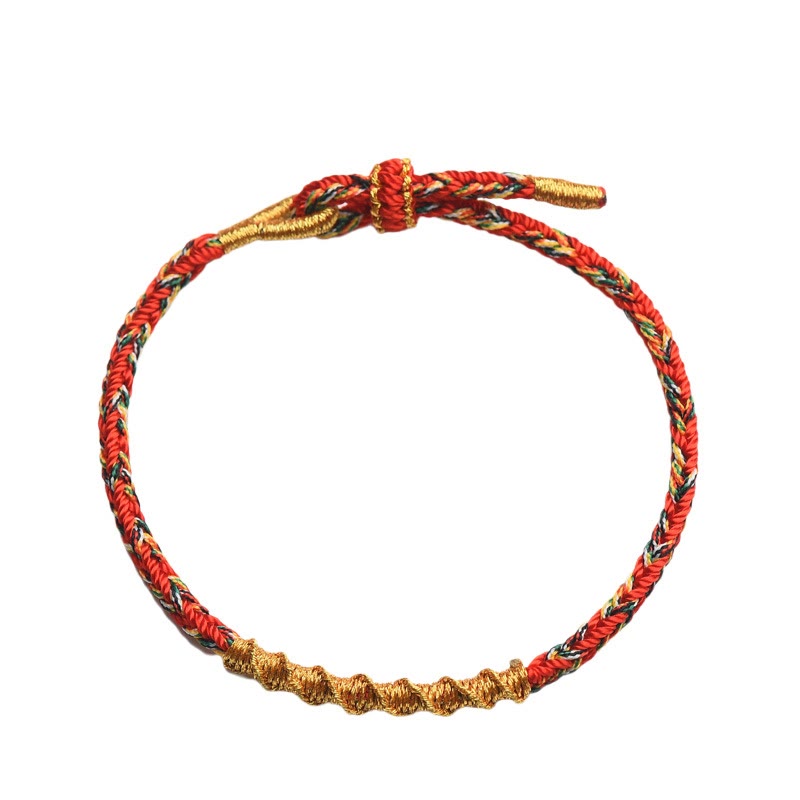 Wear FengShui Handmade Chinese Zodiac Natal Buddha Luck Strength Braided Rope Bracelet