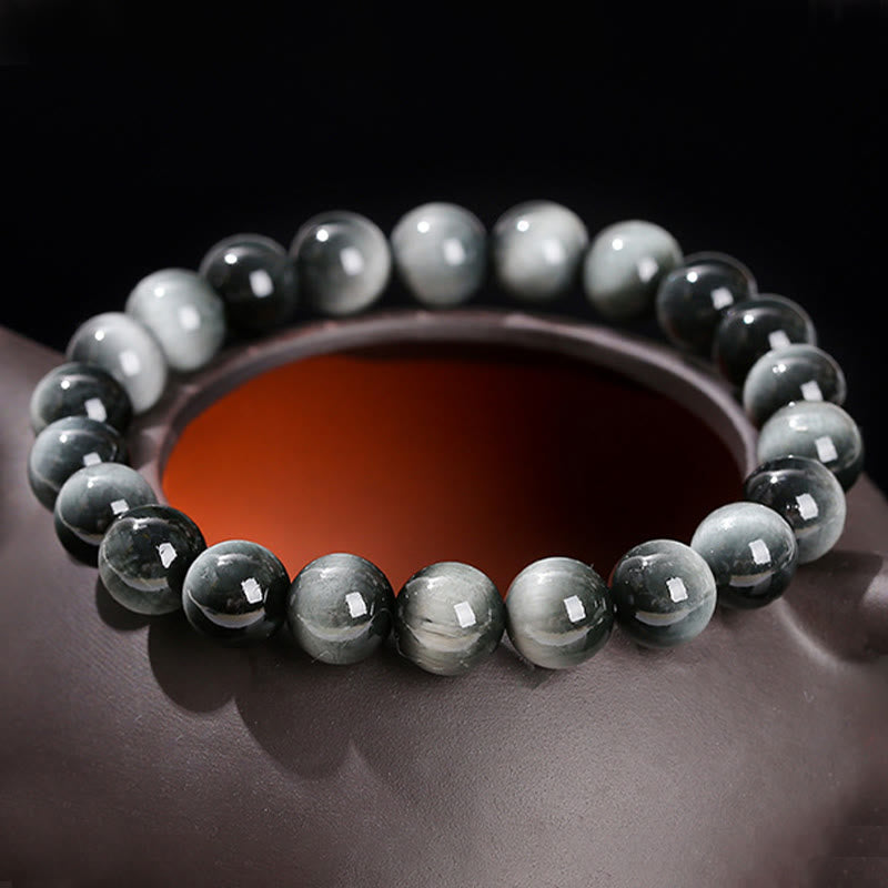 Wear FengShui Natural Eagle's Eye Stone Courage Positive Bracelet