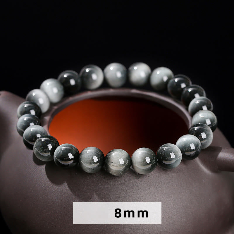 Wear FengShui Natural Eagle's Eye Stone Courage Positive Bracelet