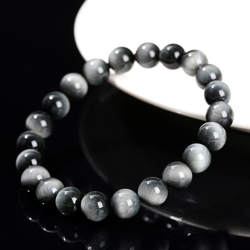 Wear FengShui Natural Eagle's Eye Stone Courage Positive Bracelet