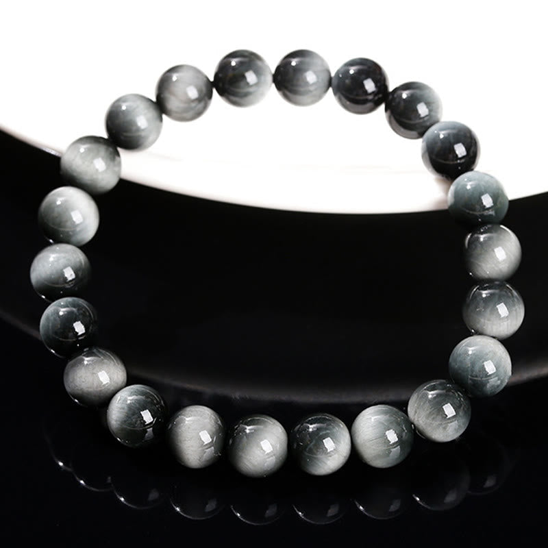 Wear FengShui Natural Eagle's Eye Stone Courage Positive Bracelet