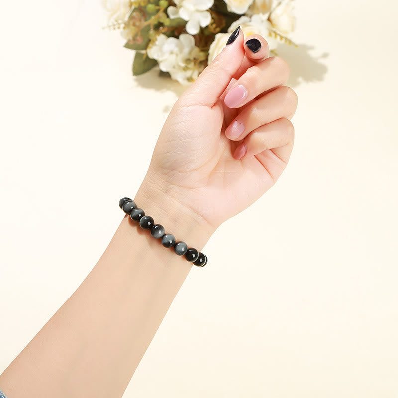 Wear FengShui Natural Eagle's Eye Stone Courage Positive Bracelet