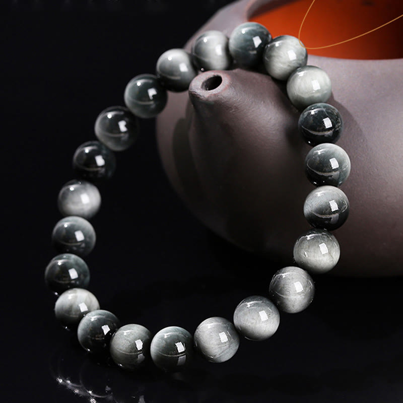 Wear FengShui Natural Eagle's Eye Stone Courage Positive Bracelet