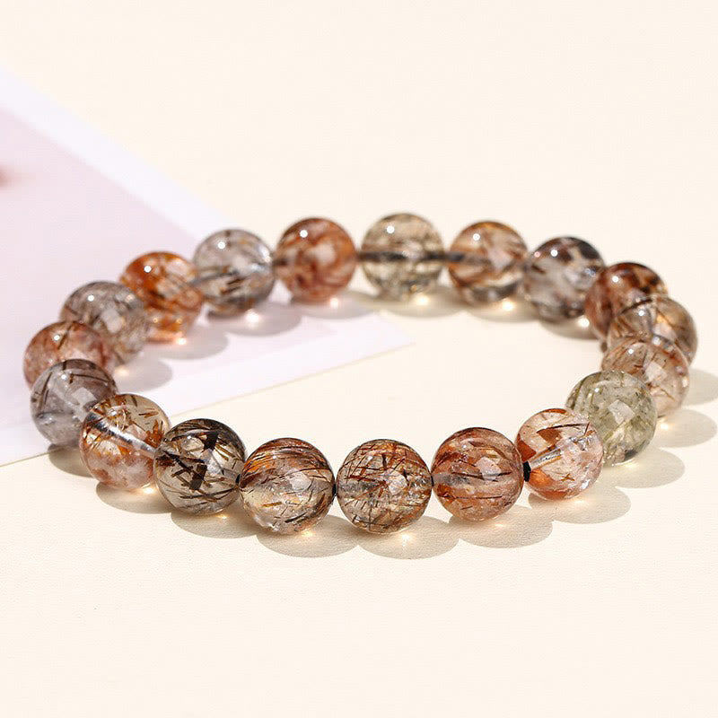 Wear FengShui Natural Super Seven Crystal Positive Growth Bracelet