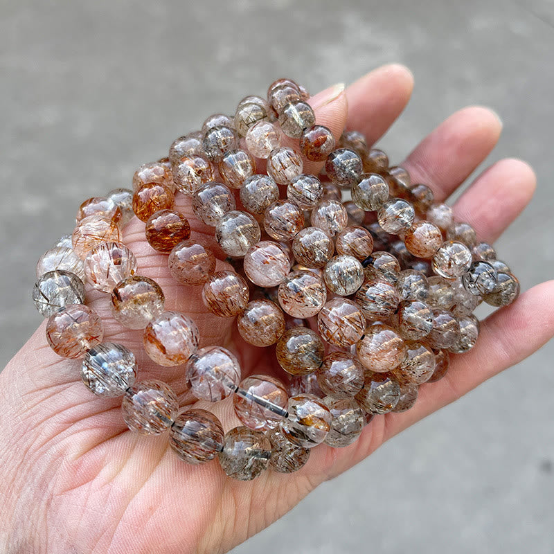 Wear FengShui Natural Super Seven Crystal Positive Growth Bracelet