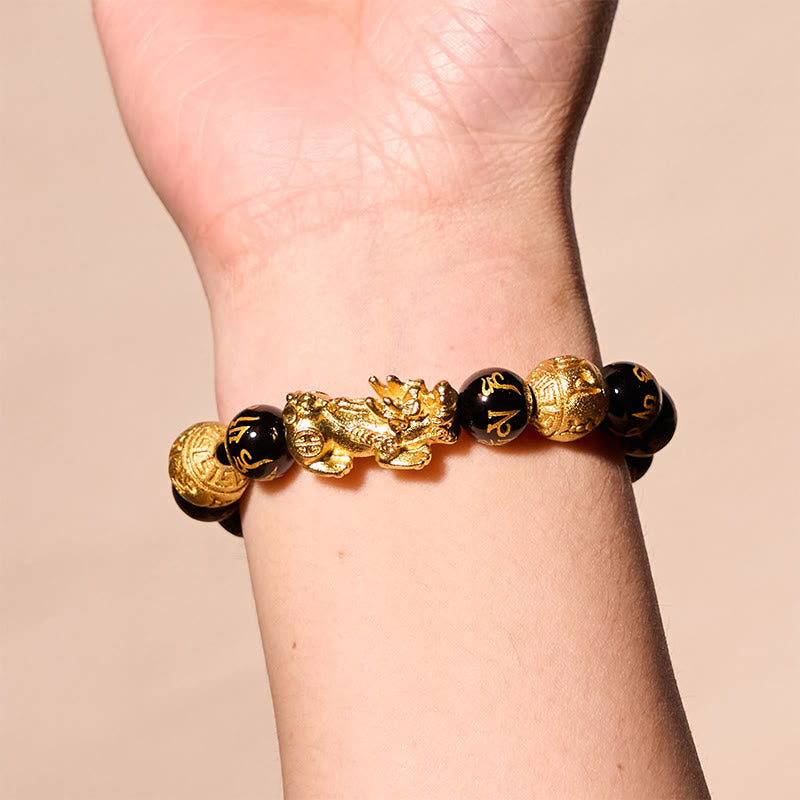 Wear FengShui FengShui PiXiu Obsidian Wealth Bracelet