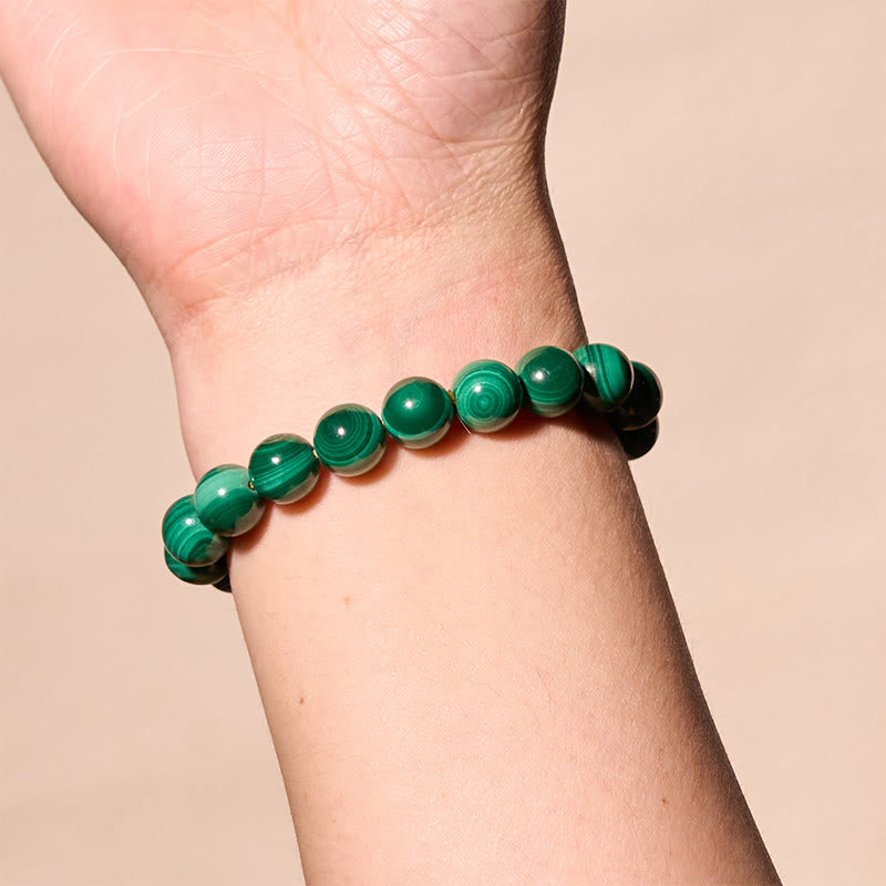 Wear FengShui Natural Malachite Protection Calmness Bracelet
