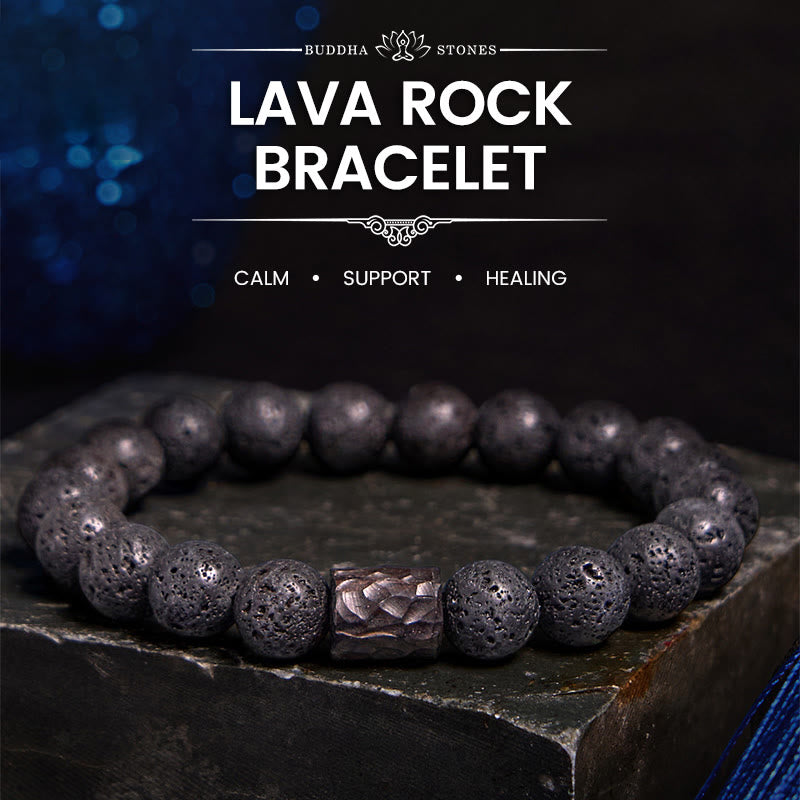 Wear FengShui Lava Rock Ebony Wood Tiger Eye Healing Bracelet