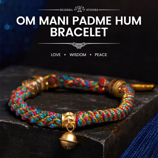 Wear FengShui Tibetan Om Mani Padme Hum Carved Zakiram Goddess of Wealth Charm Amulet Bracelet