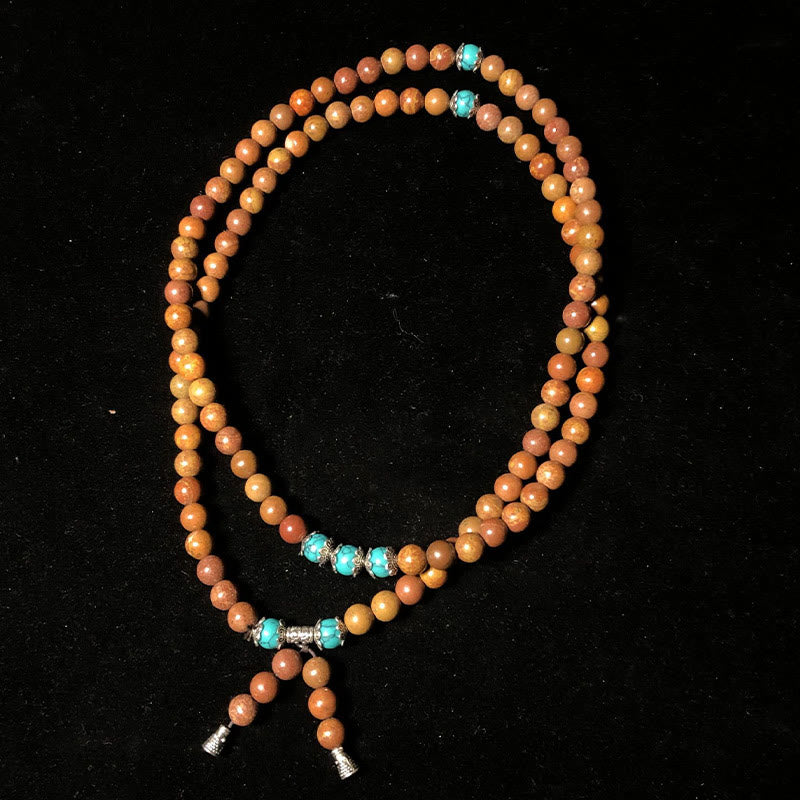 Wear FengShui 108 Mala Beads Bian Stone Healing Bracelet