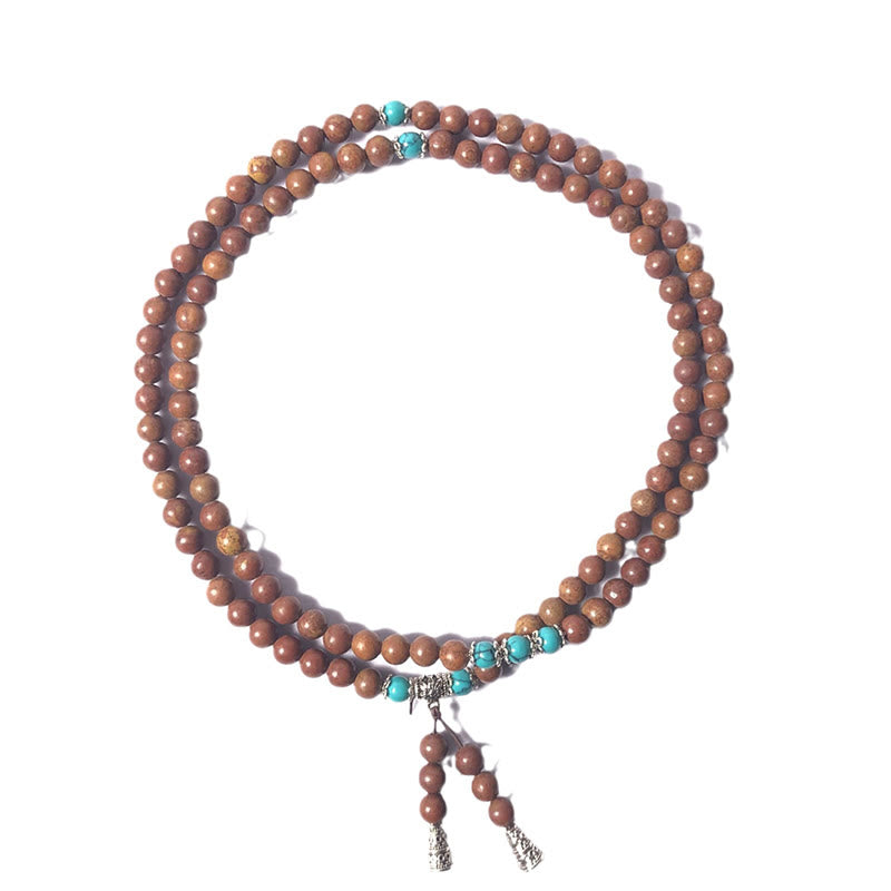 Wear FengShui 108 Mala Beads Bian Stone Healing Bracelet
