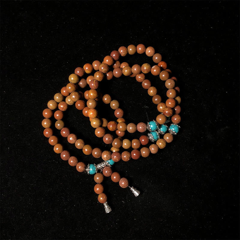 Wear FengShui 108 Mala Beads Bian Stone Healing Bracelet