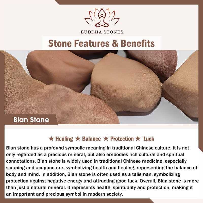 Wear FengShui 108 Mala Beads Bian Stone Healing Bracelet