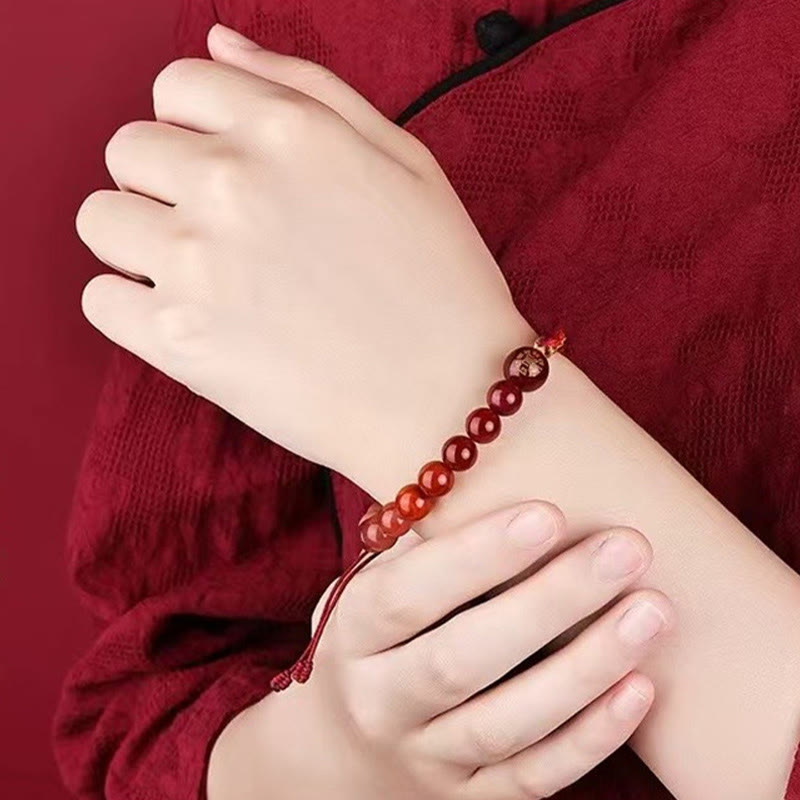 Wear FengShui Five Elements Various Crystal Agate Wealth Reincarnation Knot Braid Bracelet