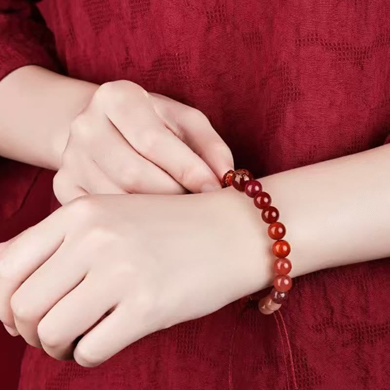 Wear FengShui Five Elements Various Crystal Agate Wealth Reincarnation Knot Braid Bracelet