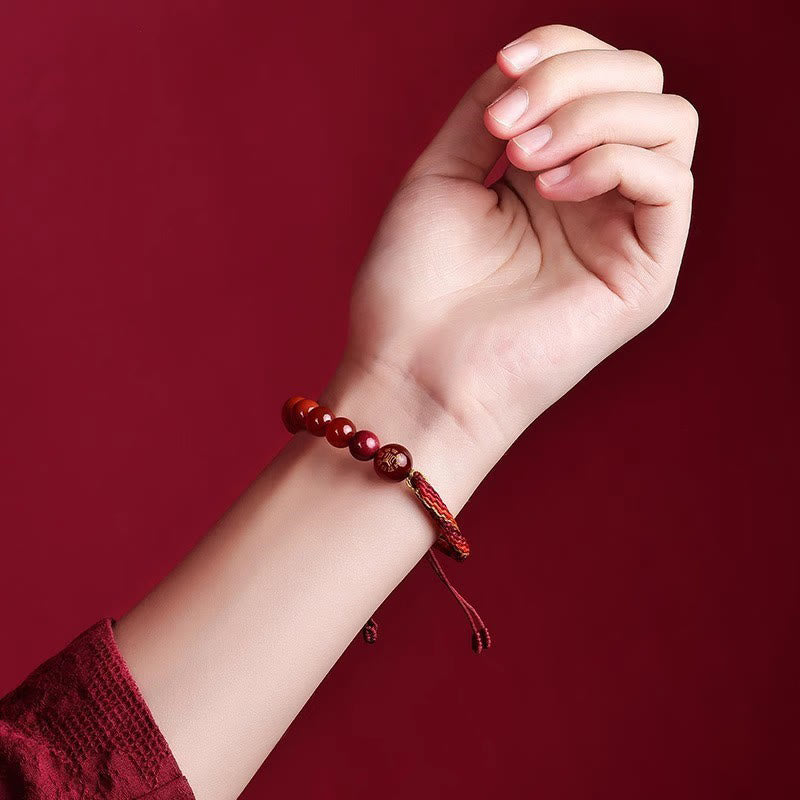 Wear FengShui Five Elements Various Crystal Agate Wealth Reincarnation Knot Braid Bracelet