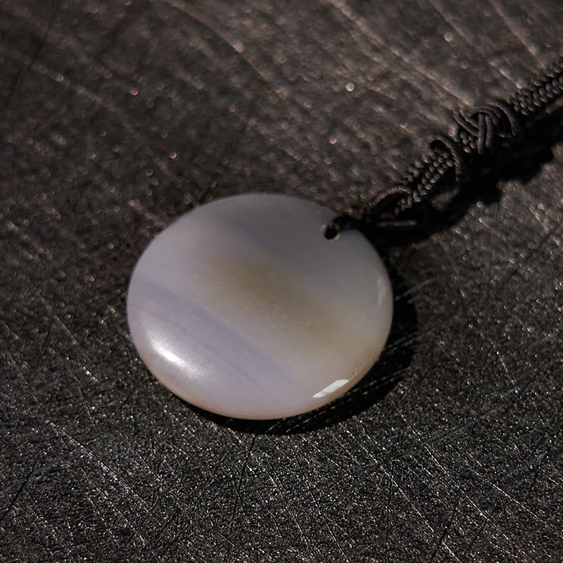 Wear FengShui Vajra Dorje Sanskrit Pattern Natural Various Crystal Black Obsidian Fulfilment Necklace Pendant