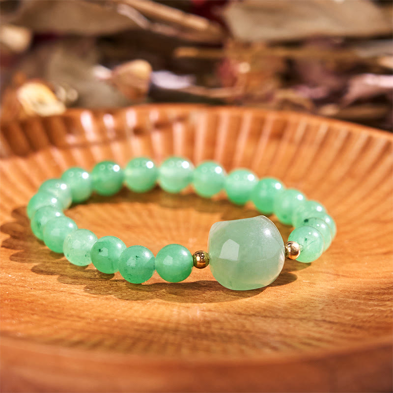 Wear FengShui Amethyst Green Aventurine Rose Quartz Fluorite Cat Head Balance Luck Bracelet