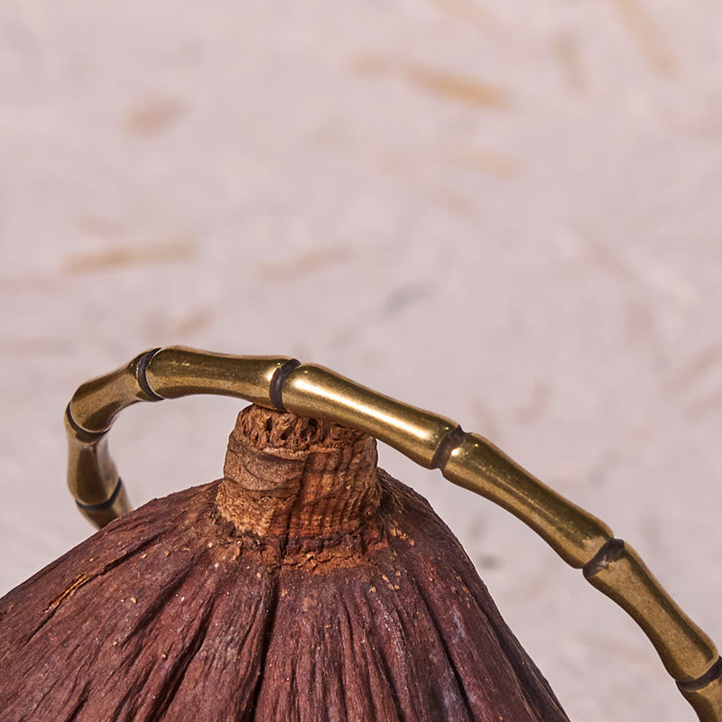 Wear FengShui Bamboo Copper Brass Luck Strength Bracelet Bangle