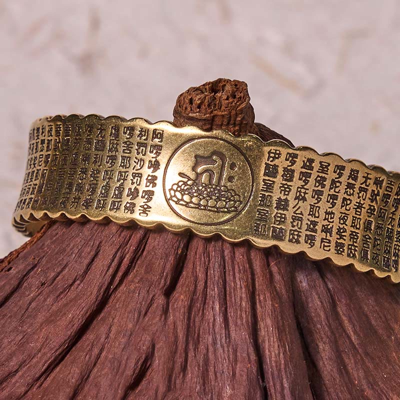 Wear FengShui Great Compassion Mantra Copper Brass Luck Self Care Bracelet Bangle
