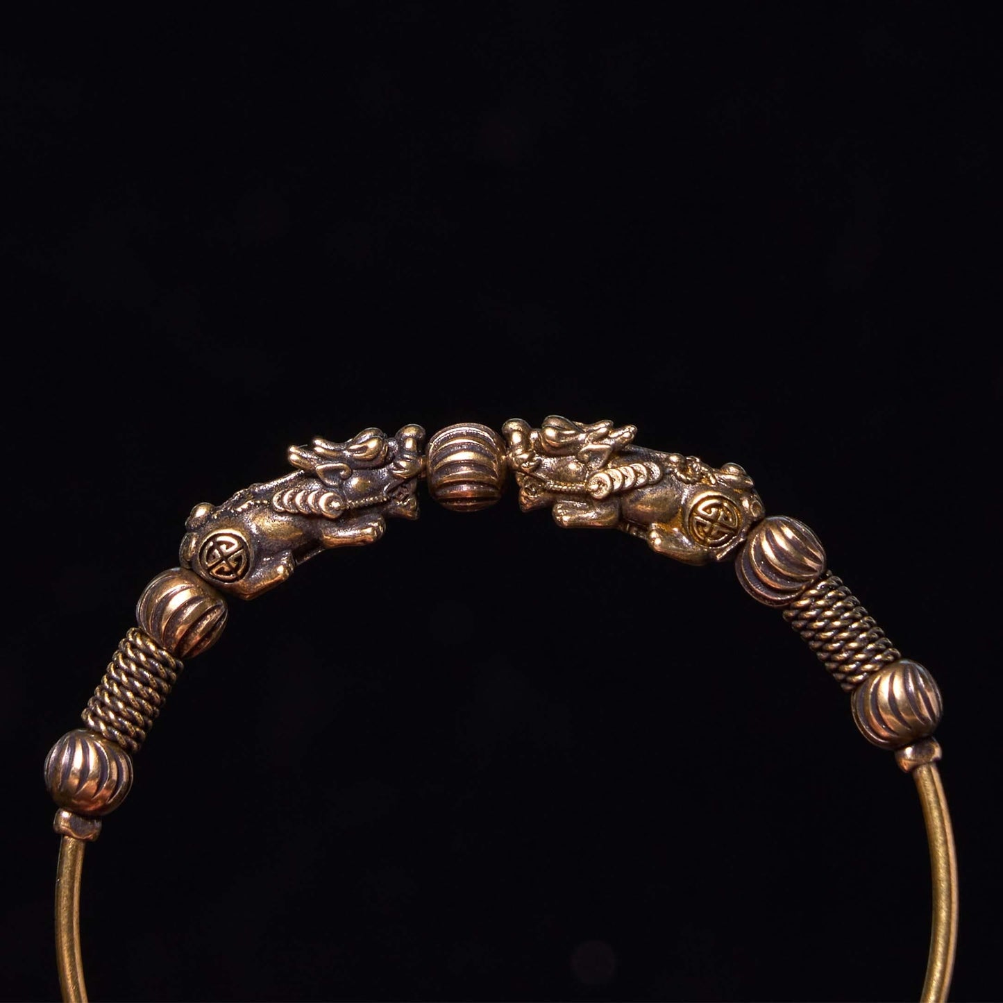 Wear FengShui Pi Xiu Copper Brass Luck Keep Away Evil Spirits Bracelet Bangle